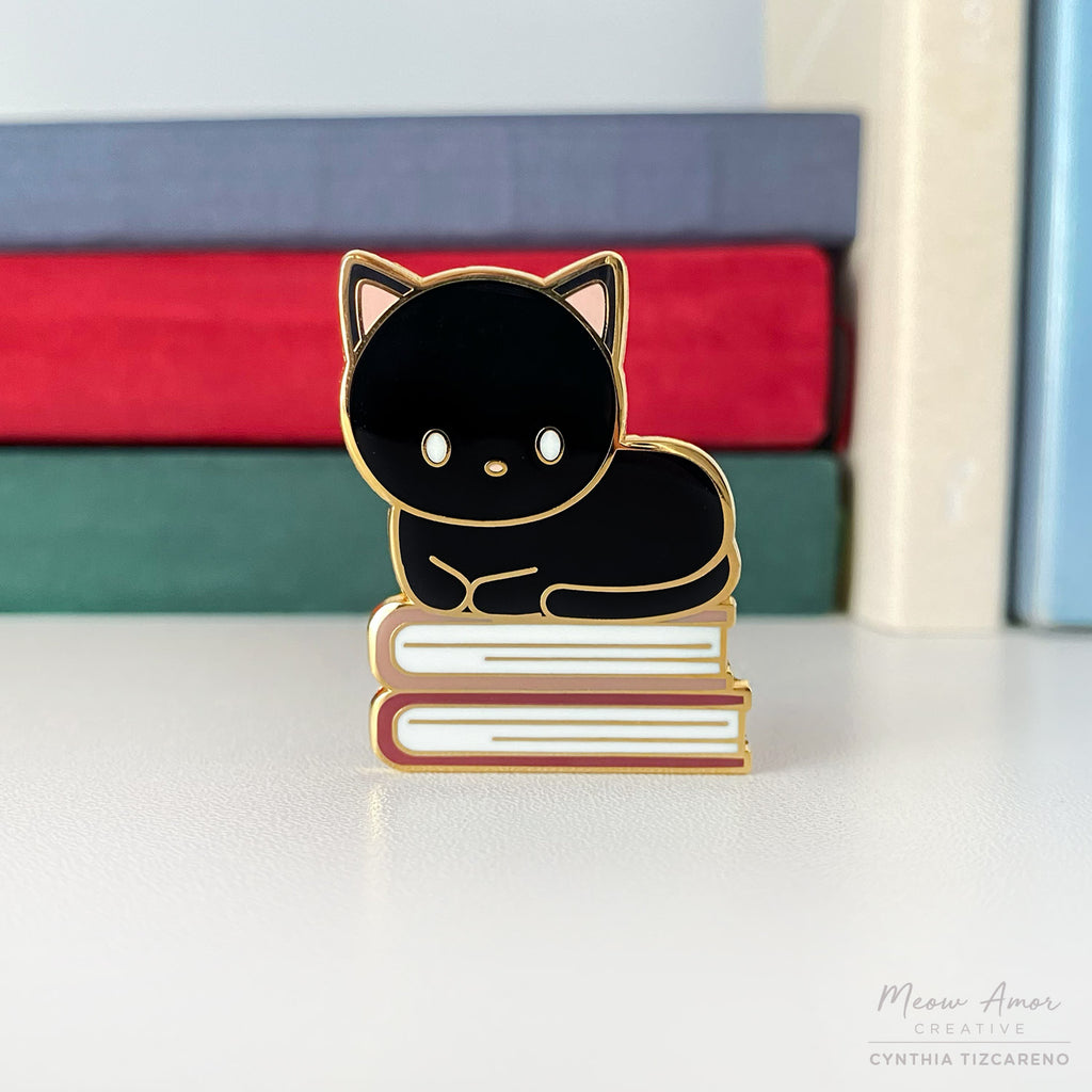 Middle Finger Cat Enamel Pin, Gifts for Cat Lovers – Snarky Pants Studios