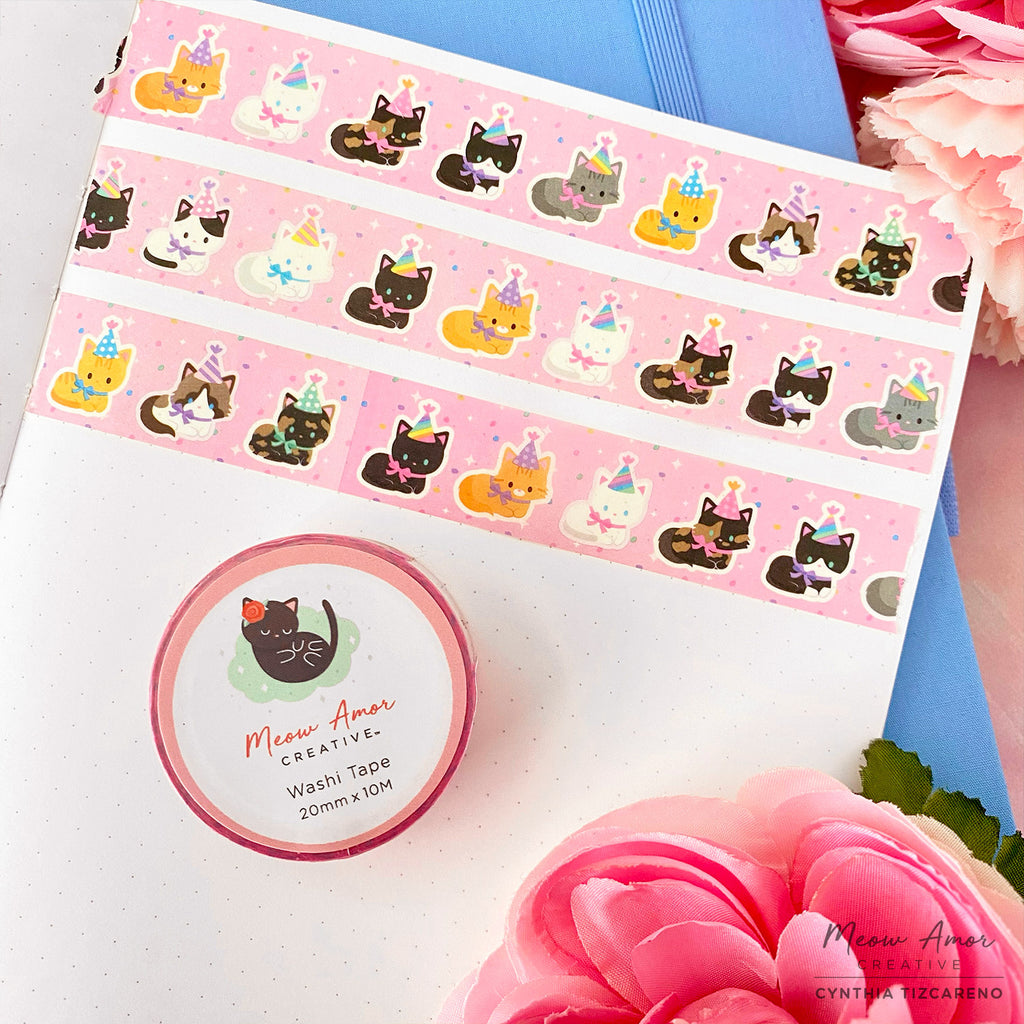 Coffee Cat Stamp Washi Tape – Meow Amor Creative
